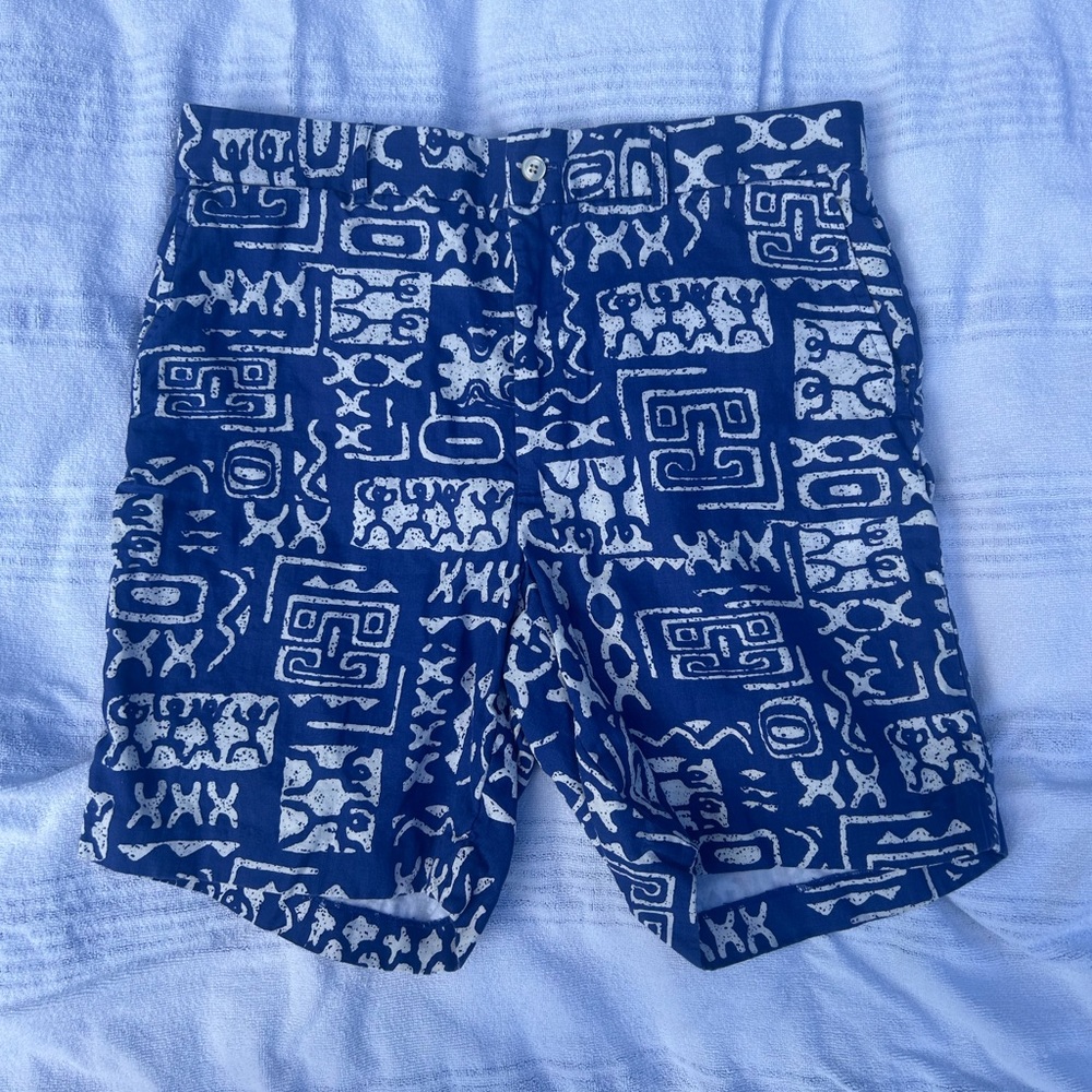 J. McLaughlin Men’s Printed Linen Shorts (Size 34)